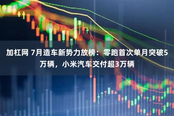 加杠网 7月造车新势力放榜：零跑首次单月突破5万辆，小米汽车交付超3万辆